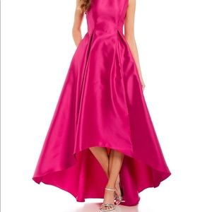 Adrianna Papell hi-low Sleeveless Taffeta Gown